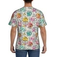 thumbnail image 3 of Bixox Men's Skull and Flowers Printed Short Sleeve Skinny Athletic T-Shirt, 3 of 6