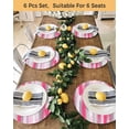 thumbnail image 4 of 15 Inch Round Placemats Set of 4, Pink Gray Stripes Non Slip Heat Insulation PP Table Mats, Watercolor Modern Abstract Minimalist Washable Place Mats for Kitchen Dining Party Table Decor, 4 of 7