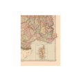 thumbnail image 2 of Historic Map - French Departments- Black 1867  - Vintage Wall Art, 2 of 4