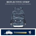 thumbnail image 5 of FORMRS Kids Backpack for School Unisex 17" Casual Bookbag Travel Daypack with Compartment Pockets, Blue Watercolor Mountain Pattern, 5 of 7