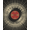 Black Cream Red, Pattern 4, variant on Design&I 8'x10' Washable Area Rug Circle Music Retro Turntable Motif Round Nostalgic Groove Vinyl for King Size Bedroom, Under Bed, Sleek Flatweave Pet Friendly