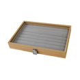 thumbnail image 2 of Bandeja apilable para joyería, caja de almacenamiento con placa de cubierta, caja organizadora de madera, soporte de exhibición para pendientes, colga Estilo D Yinane Bandeja de almacenamiento de joyas, 2 of 7