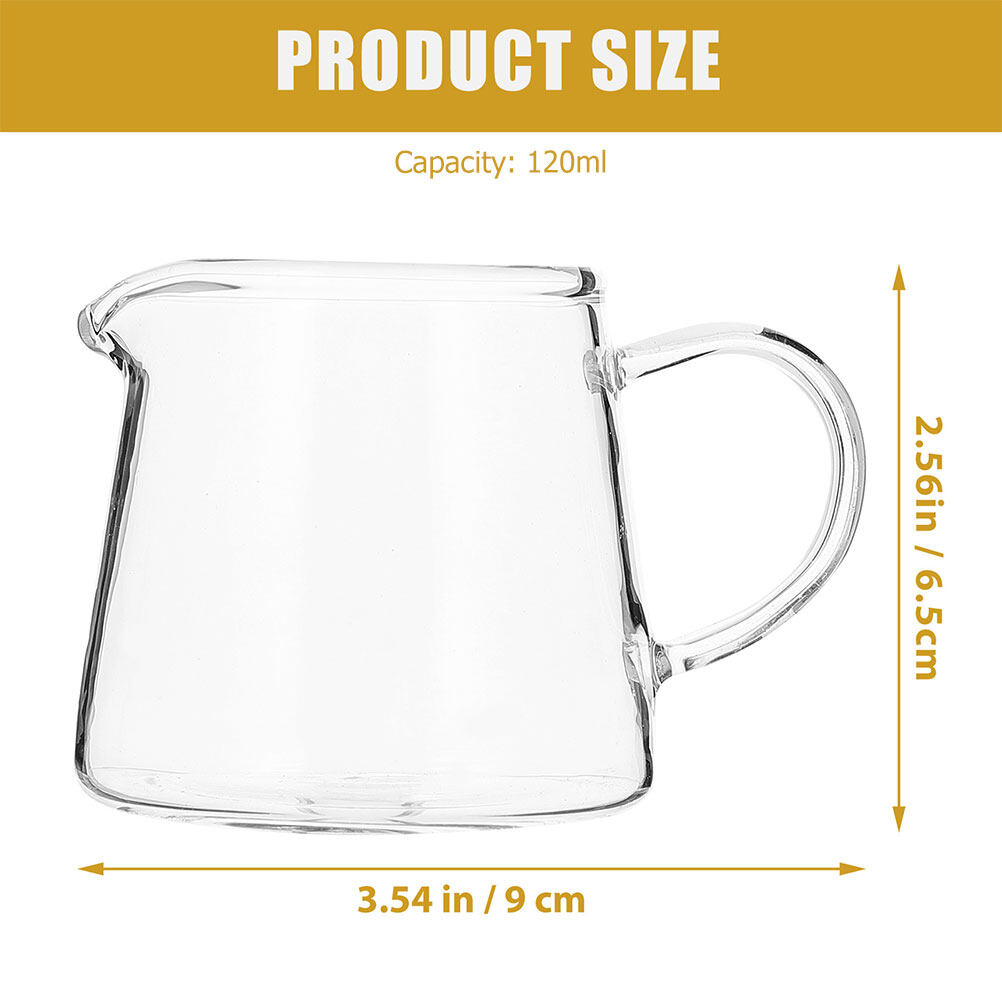Transparent Glass Mini Coffee Pot Creamer Pitcher Coffee Milk Pitcher