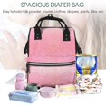 thumbnail image 5 of Daiia Sparkly Pink Glitter Large Capacity Baby Bag Waterproof Stylish Diaper Bag Mummy Backpack Adjustable Straps Diaper BagBaby Essentials Bag, 5 of 6