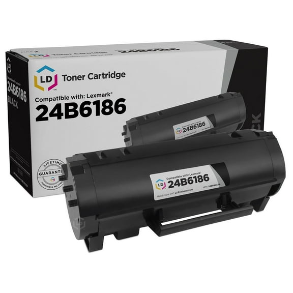 LD Products Compatible Replacement Lexmark 24B6186 Black Toner Cartridge for M3150 & XM3150