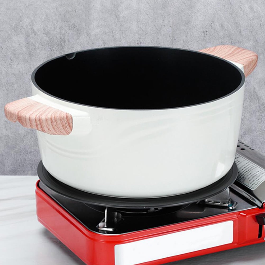 Soimiss Black Aluminum Heat Diffuser Cooking Plate for Kitchen and Even Heat Distribution 24cm