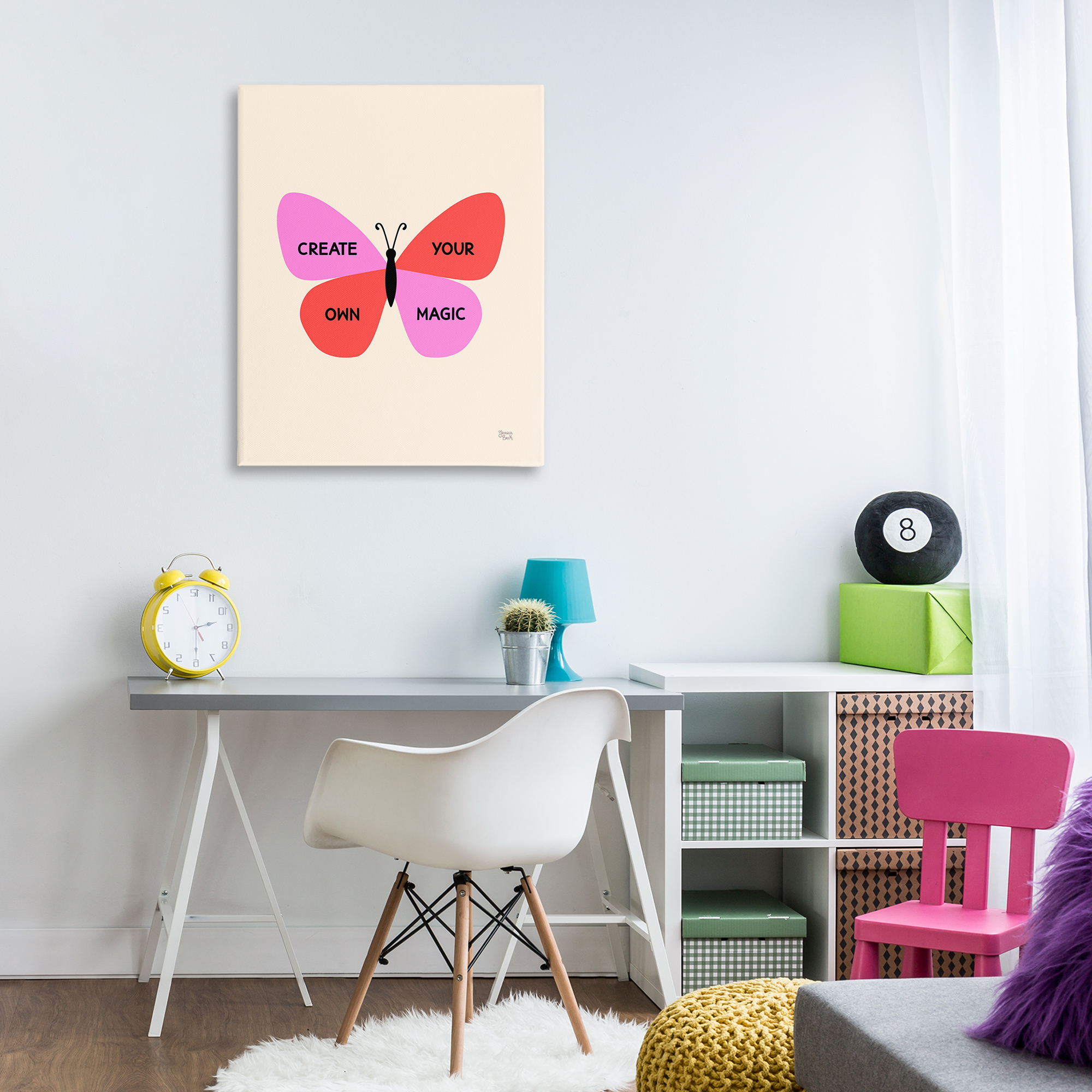 Stupell Industries Create Your Own Magic Animals Painting Wrapped Canvas Art Print Wall Art, 30 x 40
