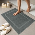 thumbnail image 5 of RIVERSIDE 2 Pack Gray Bath Mats 21x34 Soft and Absorbent Cotton Bathroom Rugs Set, 5 of 8
