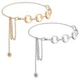 thumbnail image 1 of Pack Metal Moon Waist Chain Gold And Silver Chain Belt, 1 of 4