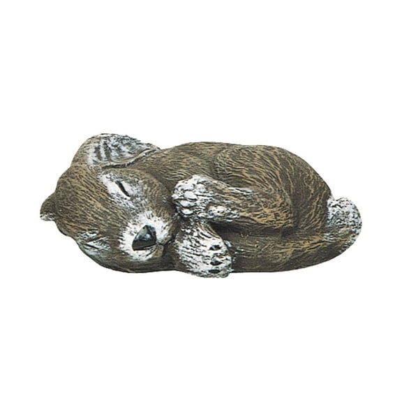 Solid Rock Stoneworks Sleeping Bunny Concrete Statue, 2" Tall, Life Like Color
