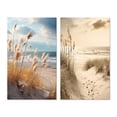 thumbnail image 2 of Designart "Beach Photo Coastal euphony I" Coastal Beach Wall Art Set Of 2 - Beige Beach Canvas Set For Living Room Decor, 2 of 7