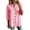 A131-Hot Pink, variant on Sokhug Womens Cotton Linen Striped 3/4 Sleeve Stand Collar Button Down Breathable Casual Daily Tunic Blouse Tops