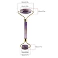 thumbnail image 3 of BIMZUC Natural Jade Roller Massage Amethyst Facial Massager Anti Wrinkle Anti Aging Tool for Face Eyes Neck Body Beauty Skin Care, 6.7 inches / 17 cm, Purple, 3 of 10