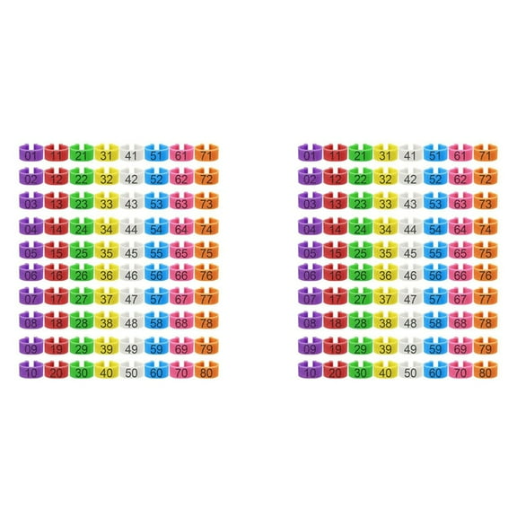 160x Chicken ankle bands-Multicolor