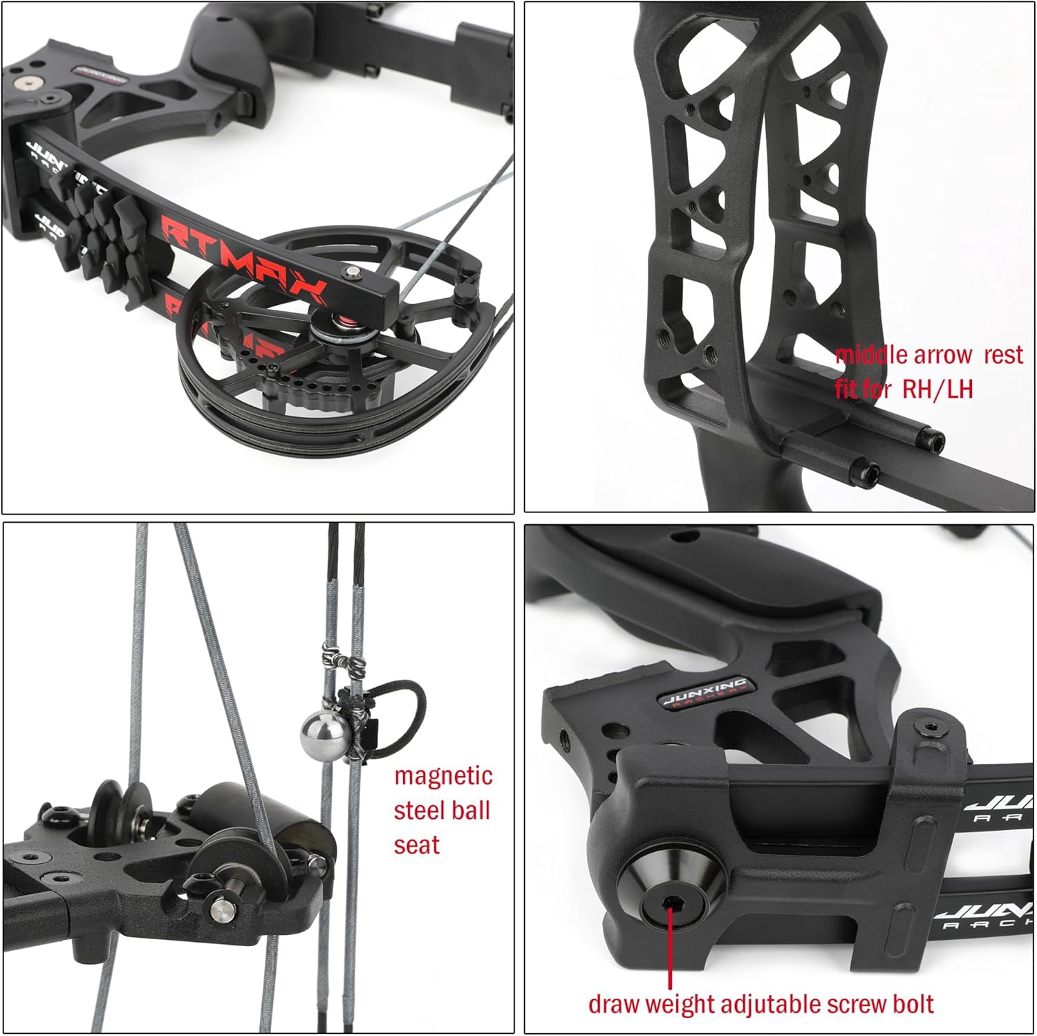 JUNIXNG M109EA Compound Bow Dual-use for Arrows and Steel Ball,Hunting Bows,40-70lbs Adjustable,Short-Axis Compound Bow Set for Archery Outdoor Hunting Target Shooting Bow Fishing