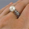 thumbnail image 5 of anillo de perla hueca con incrustaciones vintage de perlas de imitación para mujer, talla 5, 5 of 5