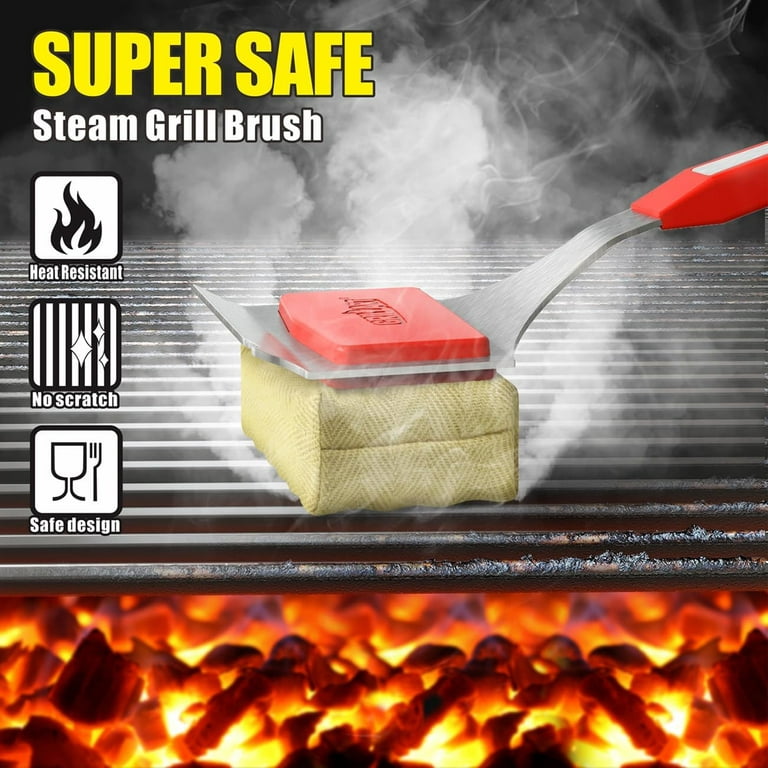 GRILLART Grill Brush Bristle Free, [Rescue-Upgraded] BBQ