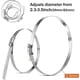 thumbnail image 2 of Jinyi 3" Adjable Hose S 304 Less Steel Hose S 6 Pack Aur Worm Drive Flan Adjable 59mm To 82mm (silver), 2 of 4