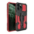 thumbnail image 2 of For Apple iPhone 14 (6.1") Hybrid Heavy Duty Protection Shockproof Defender with Belt Clip and Kickstand Dual Layer Phone Case Cover by Xpression - Red, 2 of 10