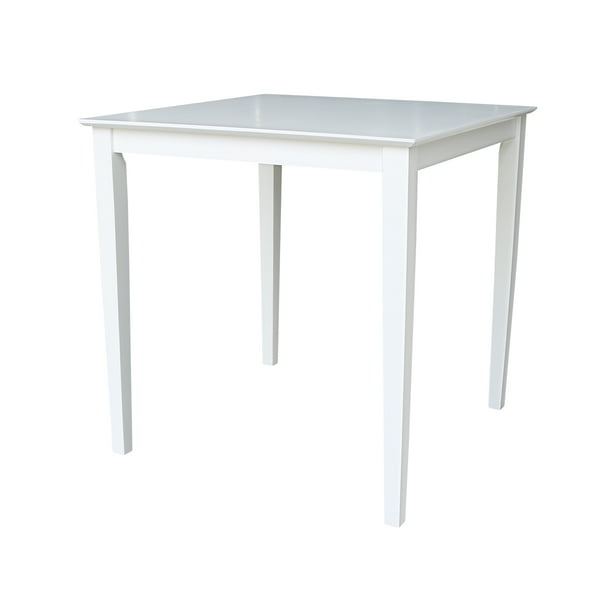 Solid Wood 36 inch Square Dining Table in White - Walmart.com - Walmart.com