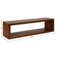 thumbnail image 2 of Kate and Laurel Holt Modern Floating Wood Wall Shelf, 30 x 8, Walnut Brown, Chic Rectangular Floating Wood Console for Wall, 2 of 8