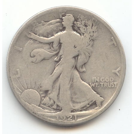 1921-S Walking Liberty Half Dollar, Original Good