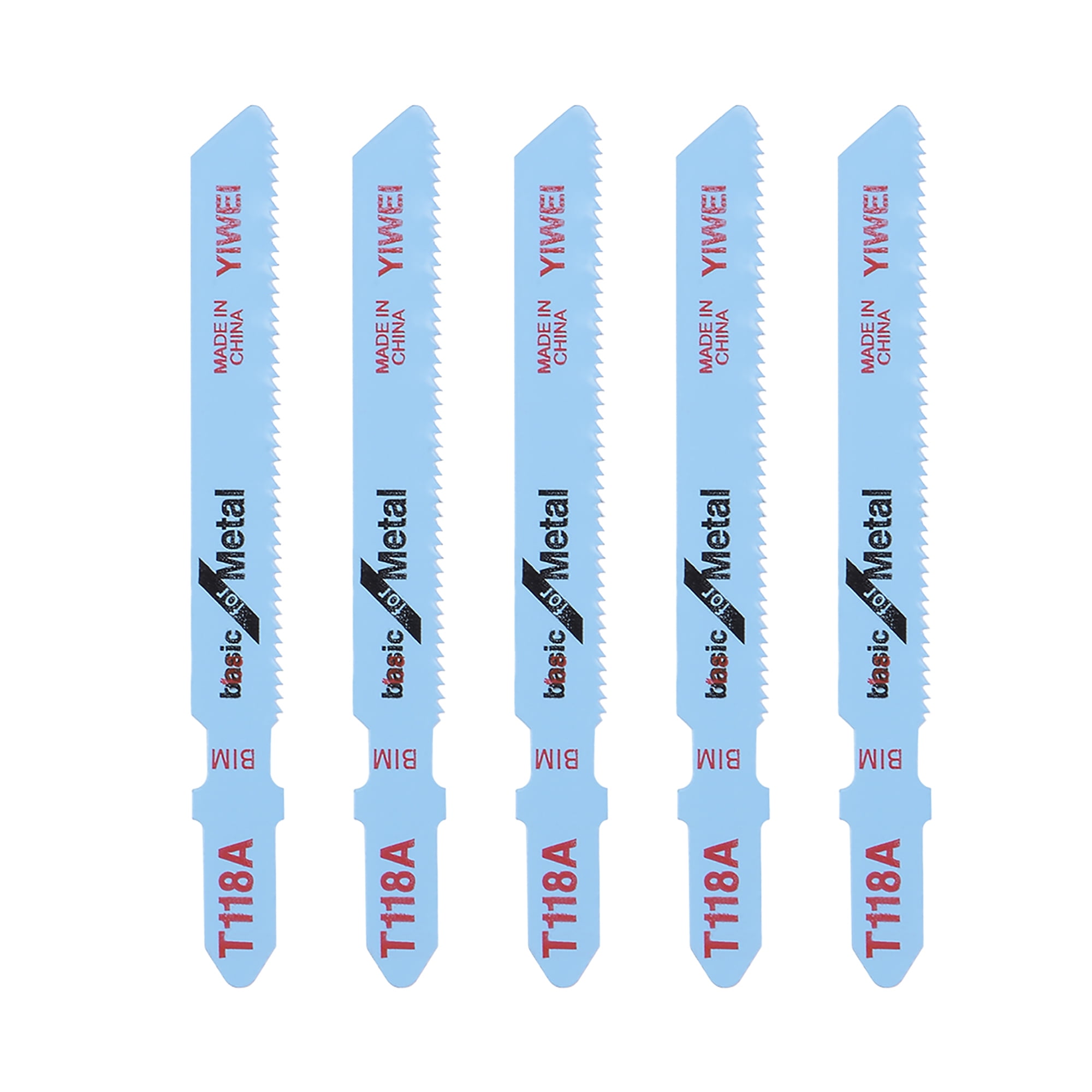 Jig Saw Blades Set for Metal T Shank 4” Length 1.2mm Pitch T118AF Bi