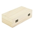 thumbnail image 2 of YLLSF Rectangular Wooden Storage Box Retro Buckle Wooden Box Clamshell Wooden Gift Box, 2 of 8