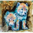 thumbnail image 2 of Art by Leslie Franklin 12x12 Gold Ornate Wood Framed with Double Matting Museum Art Print Titled - Double Debut, 2 of 4
