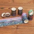 thumbnail image 6 of YUBX Galaxy Washi Tape Pack 20 Rolls Goil Foil Starry Decorative Tapes, 6 of 7