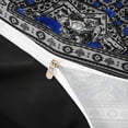 thumbnail image 4 of Erosebridal Chic Butterfly Queen Duvet Cover Set, Bohemian Aztec Mandala Bedding, Black Gray Blue, Black Reversible 3pcs, 1 Duvet Cover and 2 Pillowcases (No Comforter), 4 of 6