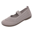 thumbnail image 2 of Mary Jane Sneakers for Women, Flats for Women Wide Feet, Women Classic Round Toe Slip On Casual Flats Soft Sole Lightweight Comfort Walking Footwear Non Slip Daily Shoes, Khaki 7.5, 2 of 5
