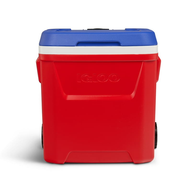 Igloo 60 QT Laguna Ice Chest Cooler with Wheels, Red White & Blue