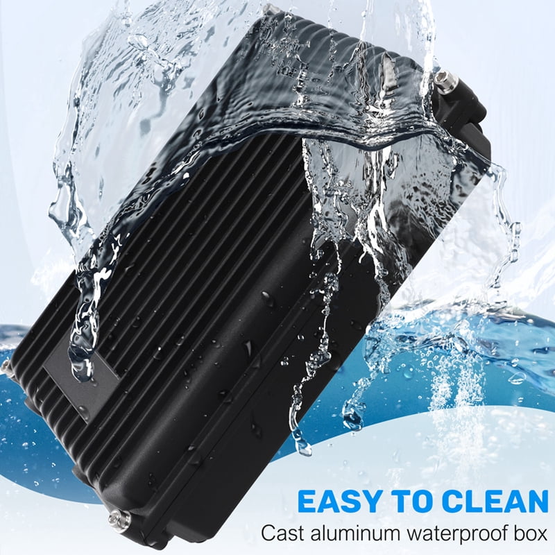 AP Bridge Amplifier Enclosure, Cast Aluminum Waterproof Box, Black, 260x167x68mm