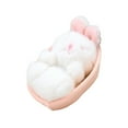 thumbnail image 5 of Soumake Sleeping Animal Plush Toy With Woven Basket Puppy Cat Bunny Plushie Stuffed Bear Koala Doll Home Office Bedroom Decoration Kids Adults Gift, 5 of 8