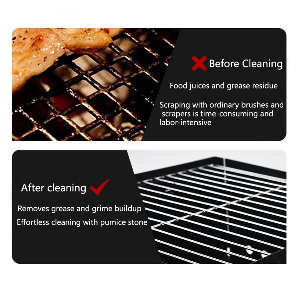 Grill Brush and Scraper, Extra Strong BBQ Cleaner Accessories, Safe Wire Bristles Barbecue Triple Scrubbers Cleaning Brush for Gas/Charcoal Grilling Grates