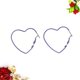 thumbnail image 2 of Pendientes de aleación con forma de corazón de lavanda para mujer, elegantes y decorativos., 2 of 5