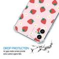 thumbnail image 3 of Pink Strawberry and Flowers Case Compatible with iPhone 12,Aesthetic Art Design TPU Full Cover Shock-proof Case, 3 of 6
