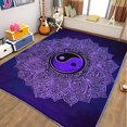 Area Rug For Living Room, Washable Mandala Art Flower Symbols Printed
