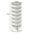 thumbnail image 3 of 7 Tier Rotating Shoe Rack Tower, Spinning Shoe Display Lazy Susan, Revolving 360 Shoe Rack Storage Round Carousel, Vertical Handbag Rotate Shoes Closet Organization, White, 3 of 8