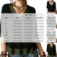 thumbnail image 3 of Enjoytime 3/4 Length Sleeve Womens Tops Patchwork V-Neck Flowy Shirts Trendy Casual Work Plus Size Blouse, 3 of 8