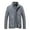 Gray, variant on ohmzyzo Men's Lightweight Full Zip Coats Soft Fleece Lined Jackets Stand Collar Outdoor Coats Casual Thermal Solid Color Tops With Pockets L