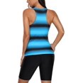 thumbnail image 4 of Maillots de Bain Tankini à Imprimé Color Block pour Femmes avec Capris de Bain s-TTTG, 4 of 6