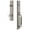 Satin Nickel, variant on Grandeur 849155 Carre Solid Brass Rose Dummy Full Plate "C" Grip Handleset - Nickel