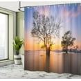 thumbnail image 5 of Ambesonne Fall Shower Curtain, Autumn Trees View Habitat, 69"Wx70"L, Blue Yellow, 5 of 5