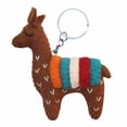 thumbnail image 1 of Hand Crafted Felt from Nepal: Keychain, Brown Llama, 1 of 1