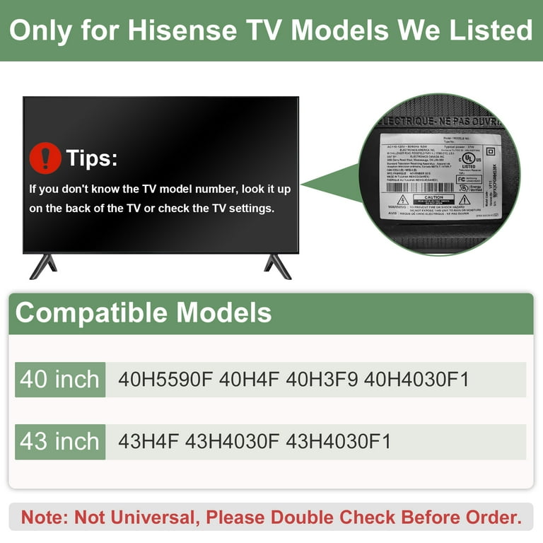 TV Stand Legs for Hisense TV Legs, for Hisense 40