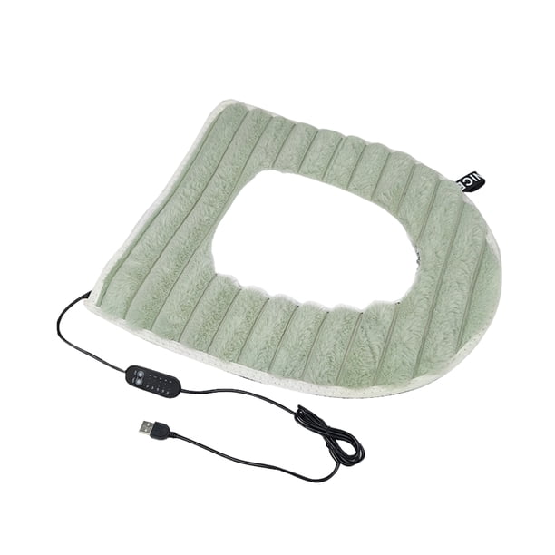 Funda de asiento de inodoro Toystoory con calefacción tapa de cierre suave verde