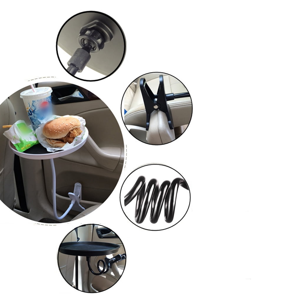 PBPBOX Car Tray Organizer Black Sturdy Plastic Construction with Adjustable Aluminum Tube