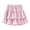 Pink, variant on Teen Girls Pleated Skirts Tiered Ruffle Elastic High Waist Flared Hem Skirt Casual Summer Kids Stylish Dance Half Body Skorts
